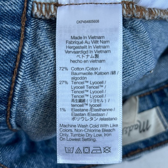 Madewell The Perfect Jean Shorts High Rise Raw Hem Denim Size 29 Style MC647 - Picture 9 of 14